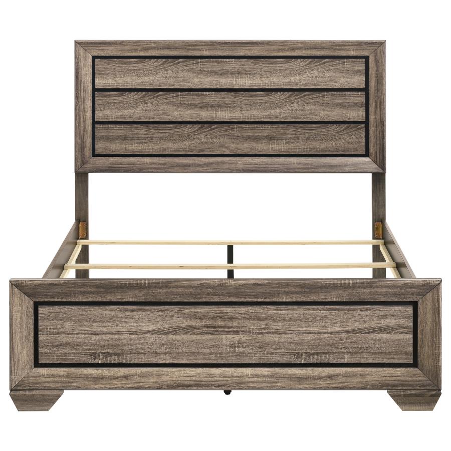 Kauffman Wood Queen Panel Bed Washed Taupe-4
