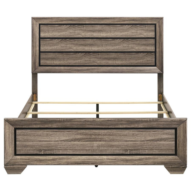 Kauffman Wood Queen Panel Bed Washed Taupe-zoom-