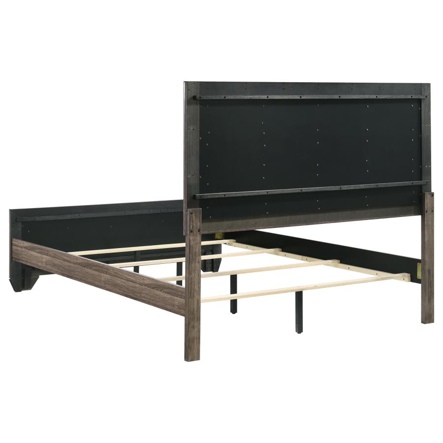 Kauffman Wood Queen Panel Bed Washed Taupe-5