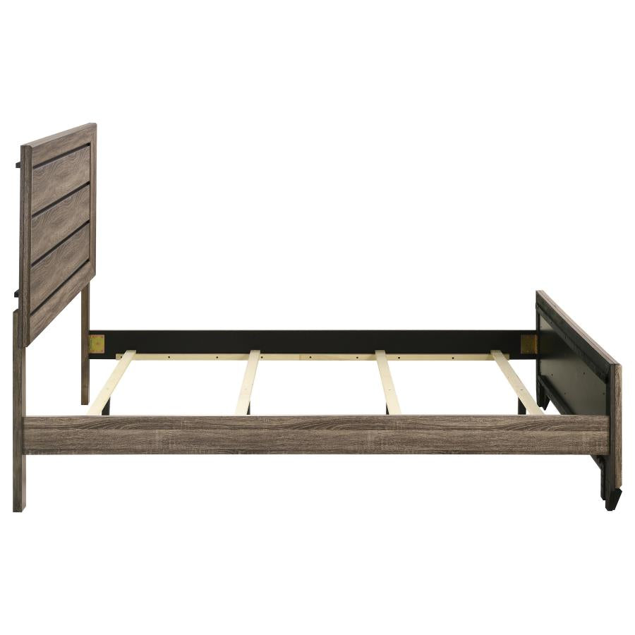 Kauffman Wood Queen Panel Bed Washed Taupe-6