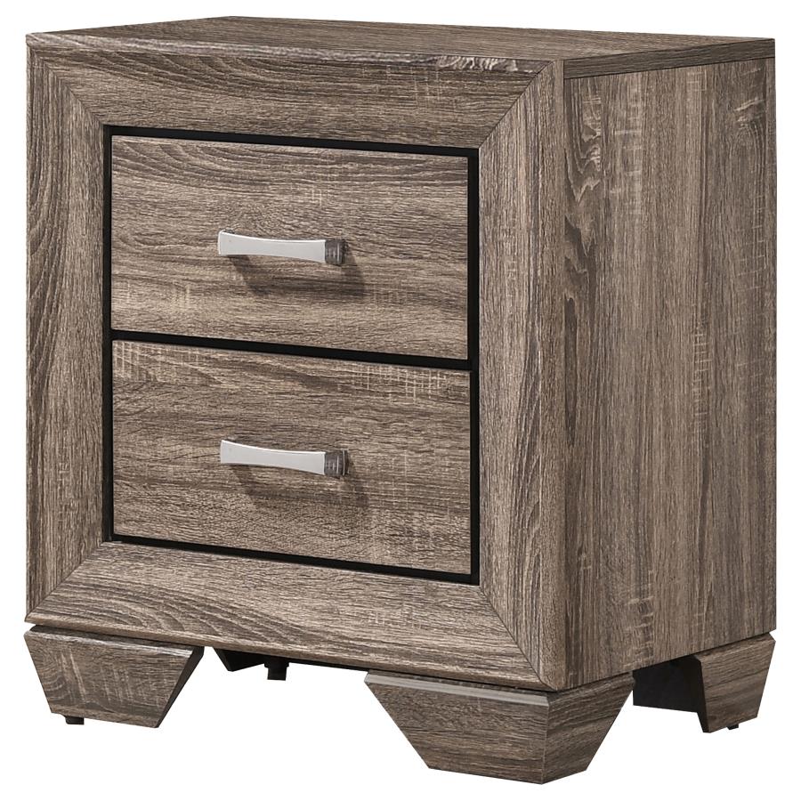 Kauffman 2-drawer Nightstand Washed Taupe-4