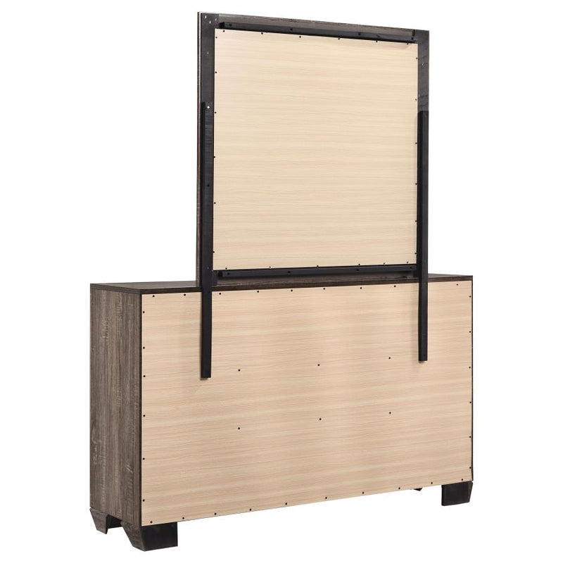 Kauffman 6-drawer Dresser with Mirror Washed Taupe-zoom-