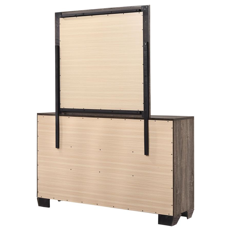 Kauffman 6-drawer Dresser with Mirror Washed Taupe-8