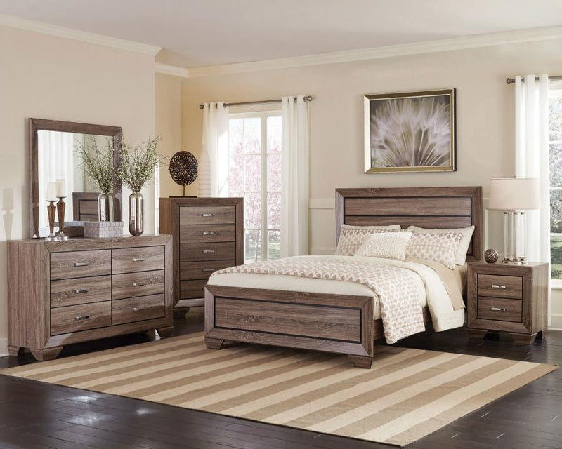Kauffman 6-drawer Dresser with Mirror Washed Taupe-zoom-