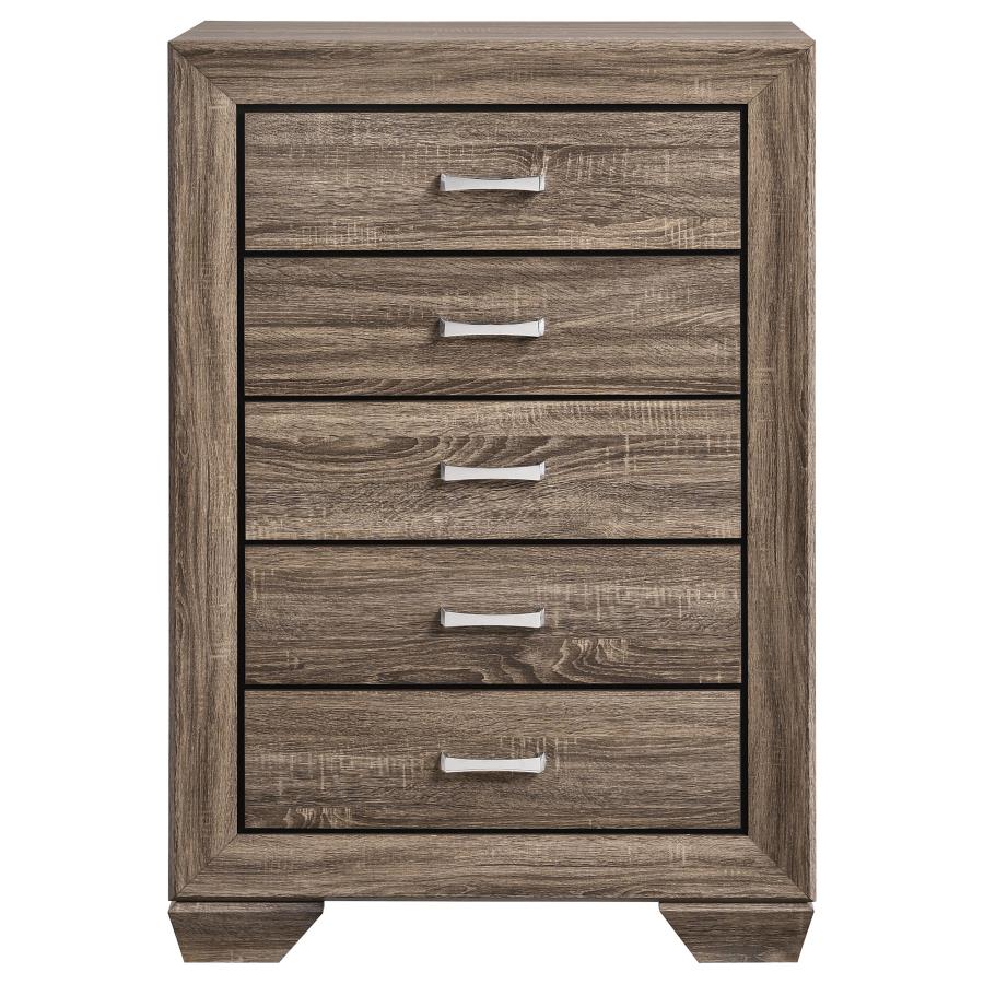 Kauffman 5-drawer Bedroom Chest Washed Taupe-zoom-3