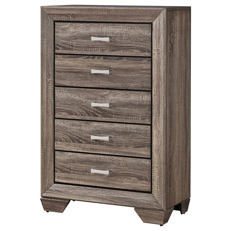 Kauffman 5-drawer Bedroom Chest Washed Taupe-zoom-