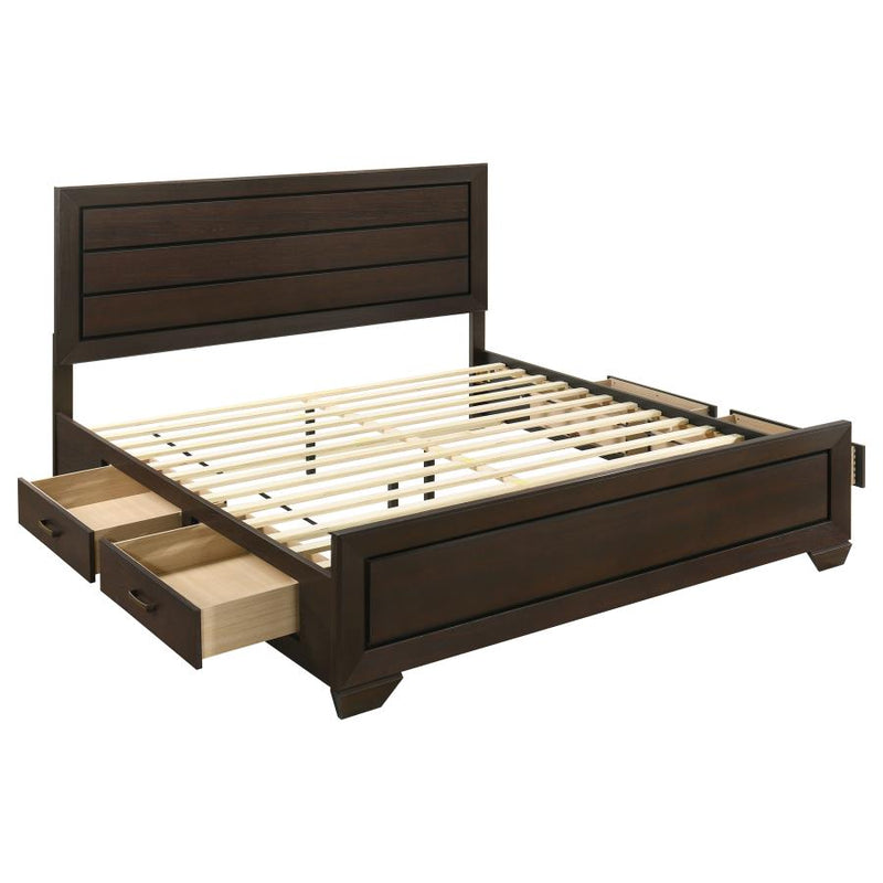 Kauffman Wood Eastern King Storage Panel Bed Dark Cocoa-zoom-