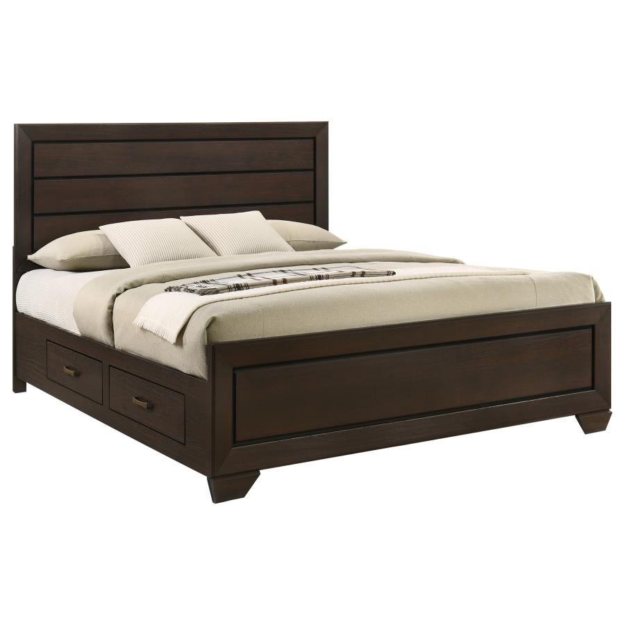Kauffman Wood Eastern King Storage Panel Bed Dark Cocoa-5