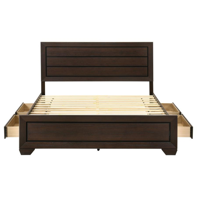 Kauffman Wood Eastern King Storage Panel Bed Dark Cocoa-zoom-