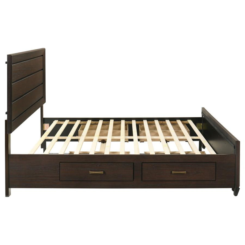 Kauffman Wood Eastern King Storage Panel Bed Dark Cocoa-zoom-