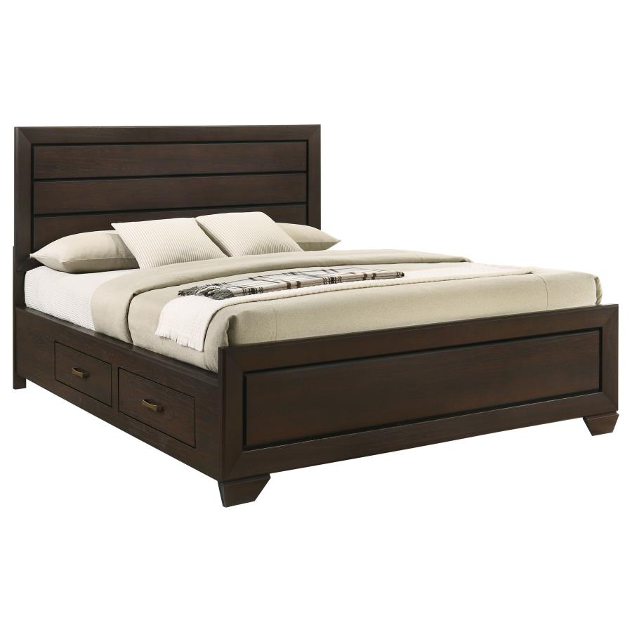 Kauffman Wood California King Storage Panel Bed Dark Cocoa-zoom-5