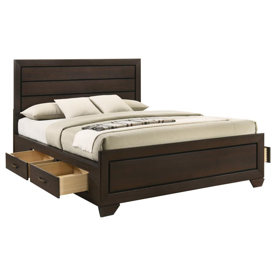 Kauffman Wood California King Storage Panel Bed Dark Cocoa-zoom-6