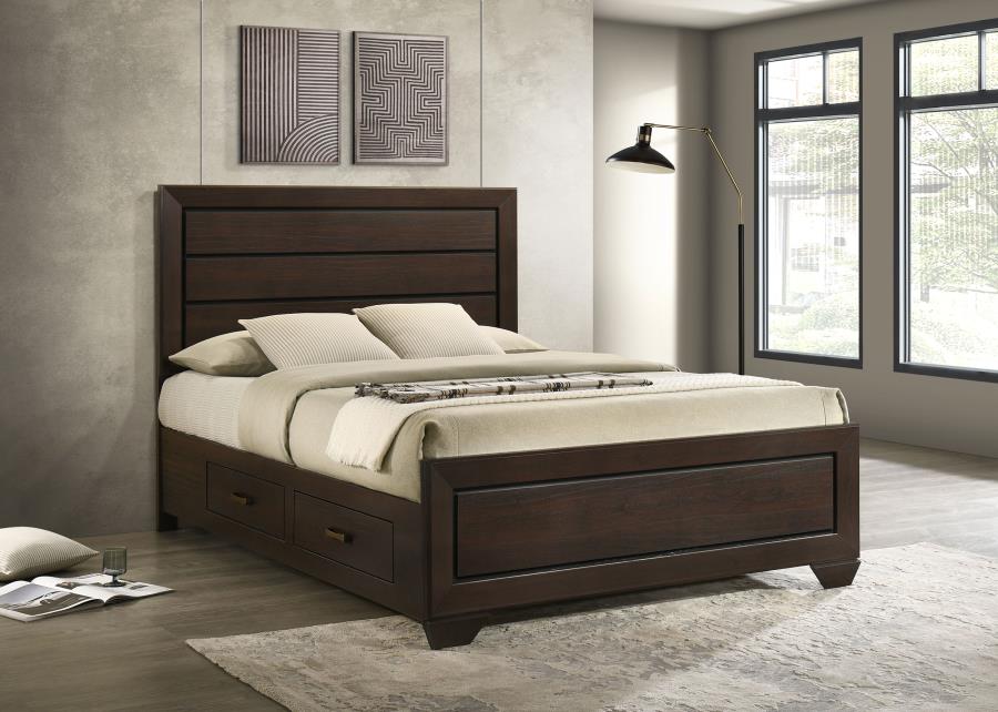 Kauffman Wood Queen Storage Panel Bed Dark Cocoa-zoom-2