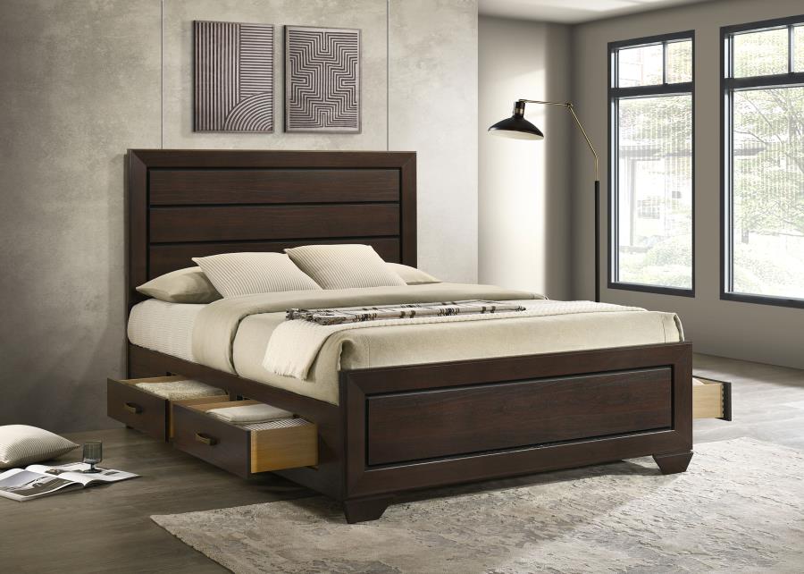 Kauffman Wood Queen Storage Panel Bed Dark Cocoa-zoom-3
