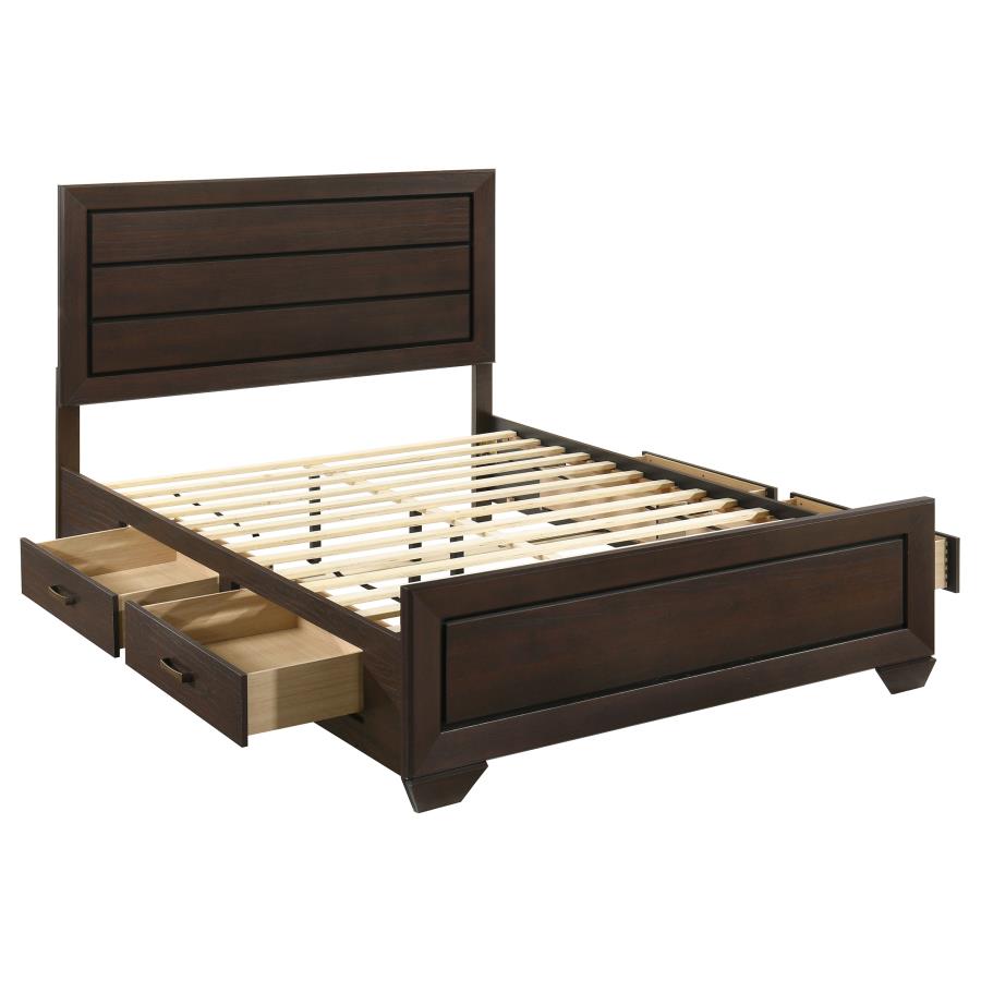 Kauffman Wood Queen Storage Panel Bed Dark Cocoa-zoom-1