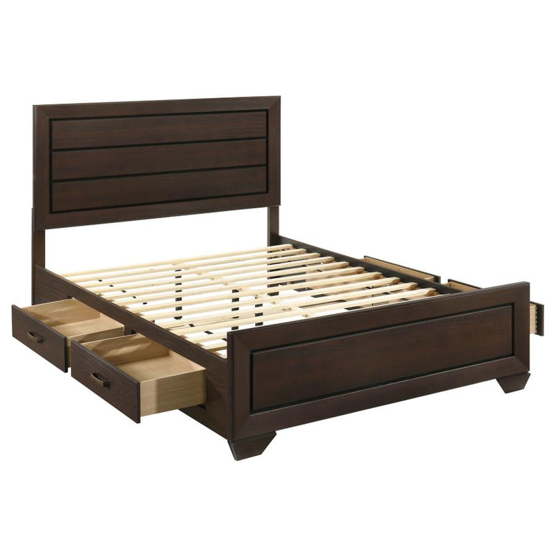 Kauffman Wood Queen Storage Panel Bed Dark Cocoa-zoom-
