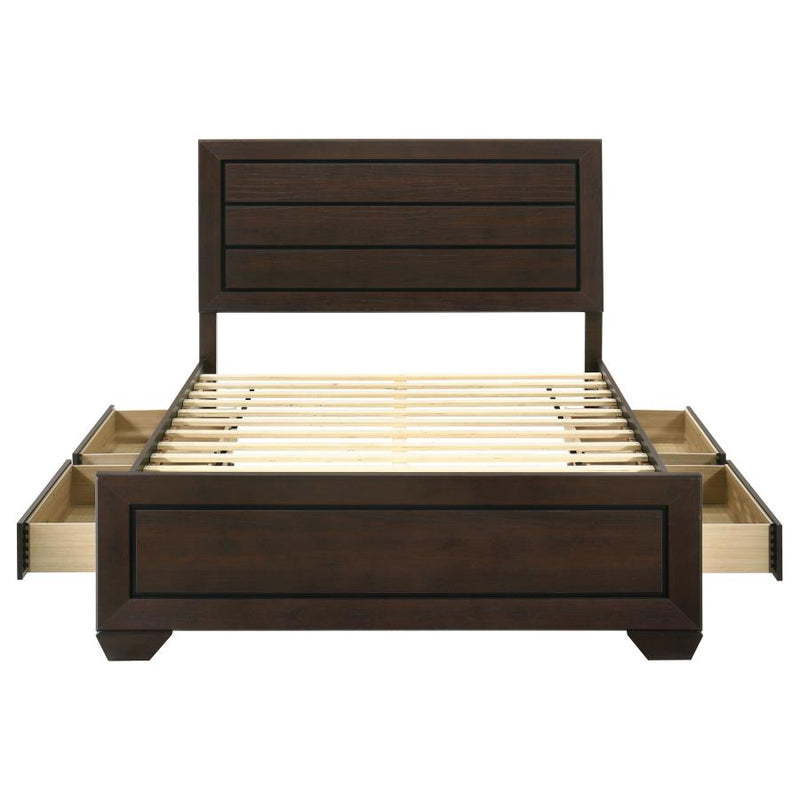 Kauffman Wood Queen Storage Panel Bed Dark Cocoa-zoom-