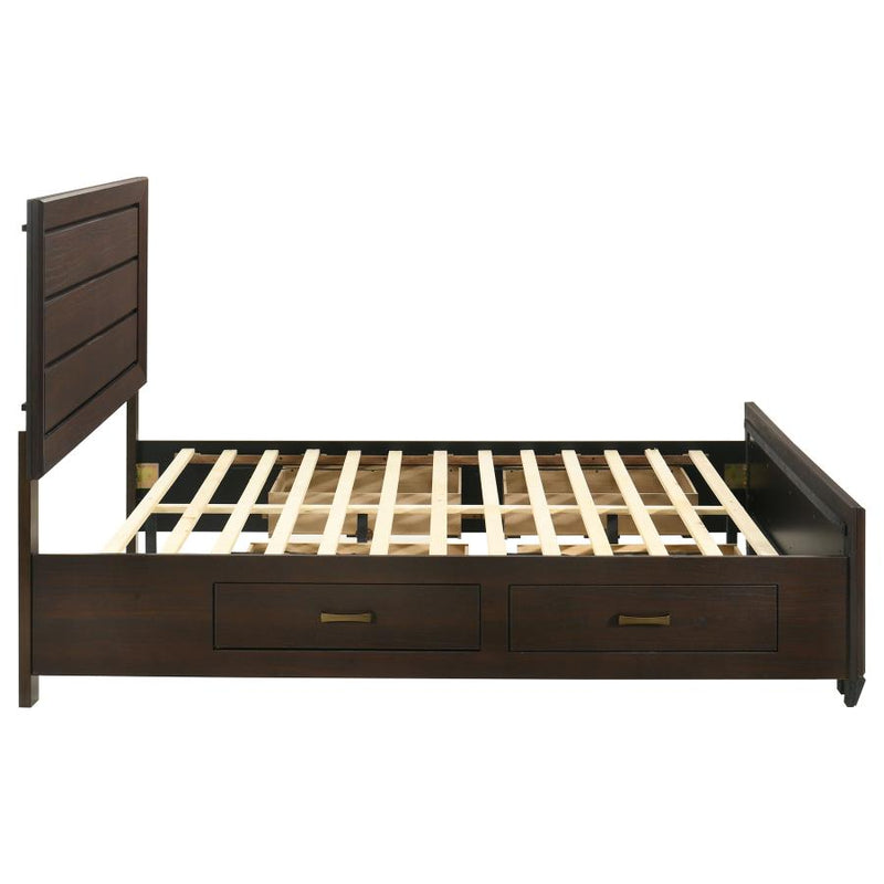 Kauffman Wood Queen Storage Panel Bed Dark Cocoa-zoom-