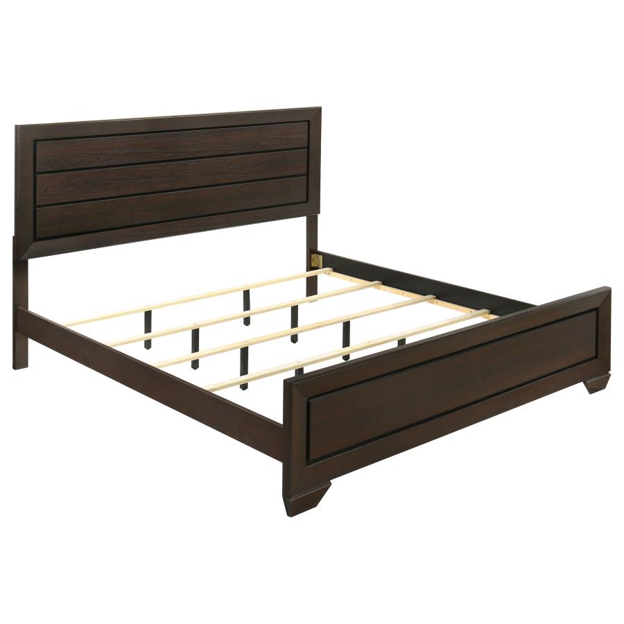 Kauffman Wood Eastern King Panel Bed Dark Cocoa-zoom-1