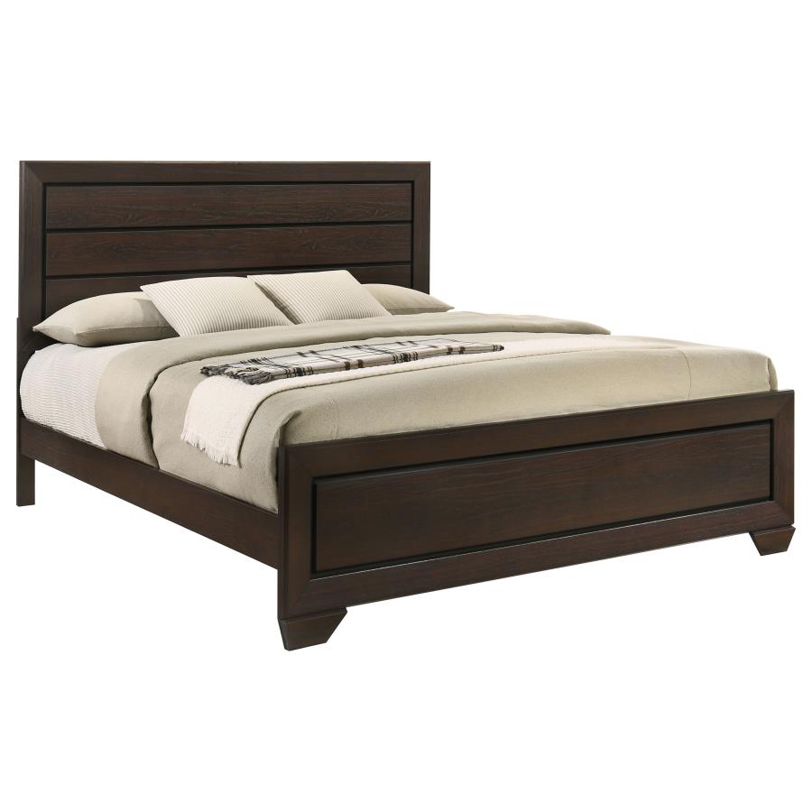 Kauffman Wood Eastern King Panel Bed Dark Cocoa-3