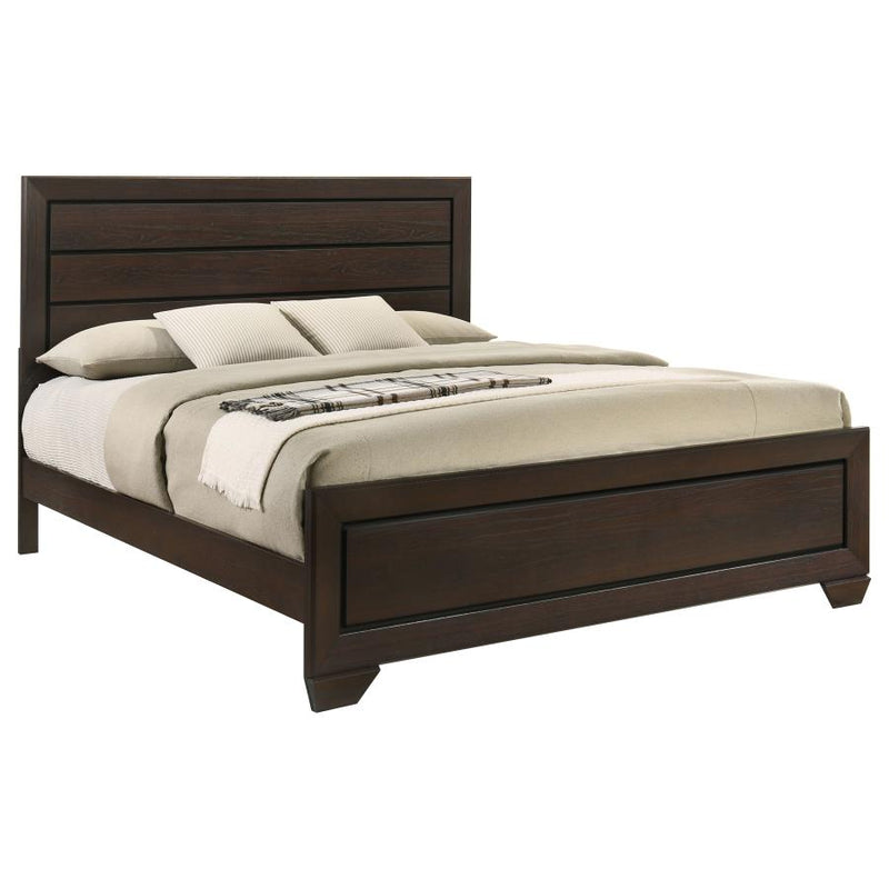 Kauffman Wood Eastern King Panel Bed Dark Cocoa-zoom-