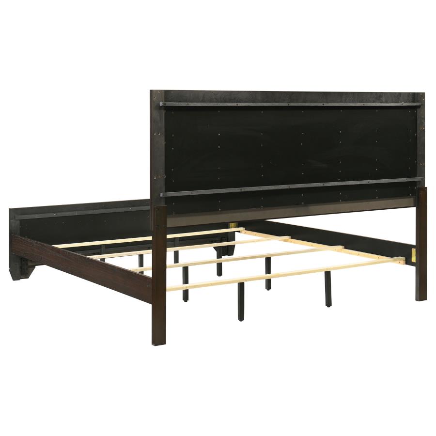Kauffman Wood Eastern King Panel Bed Dark Cocoa-zoom-5
