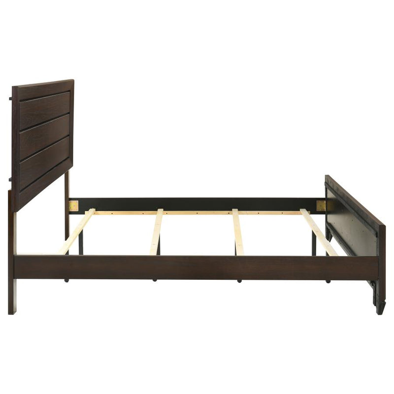 Kauffman Wood Eastern King Panel Bed Dark Cocoa-zoom-