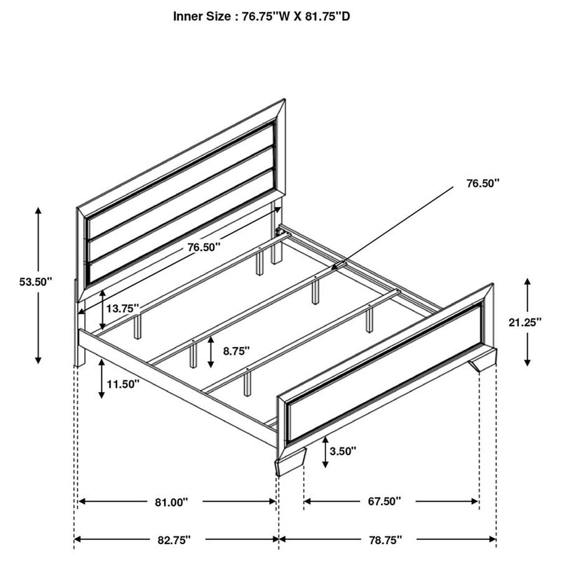 Kauffman Wood Eastern King Panel Bed Dark Cocoa-zoom-