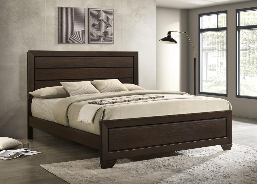 Kauffman Wood California King Panel Bed Dark Cocoa-zoom-2