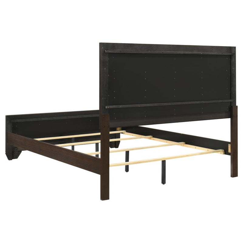Kauffman Wood Queen Panel Bed Dark Cocoa-zoom-