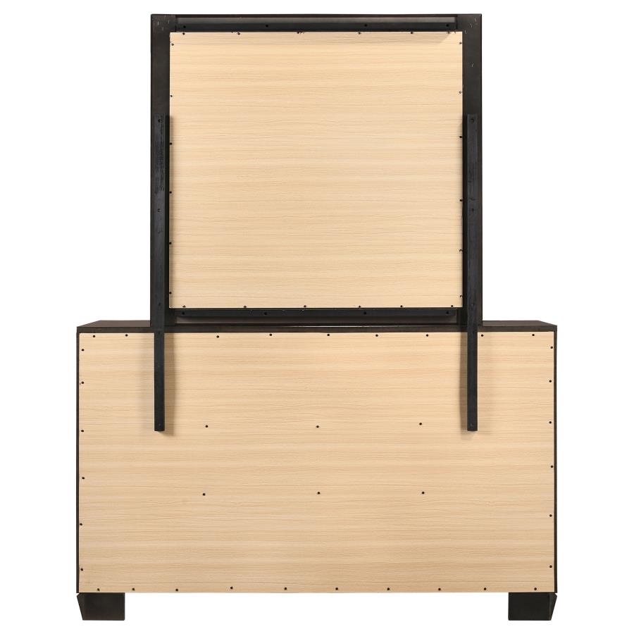 Kauffman 6-drawer Dresser with Mirror Dark Cocoa-zoom-7