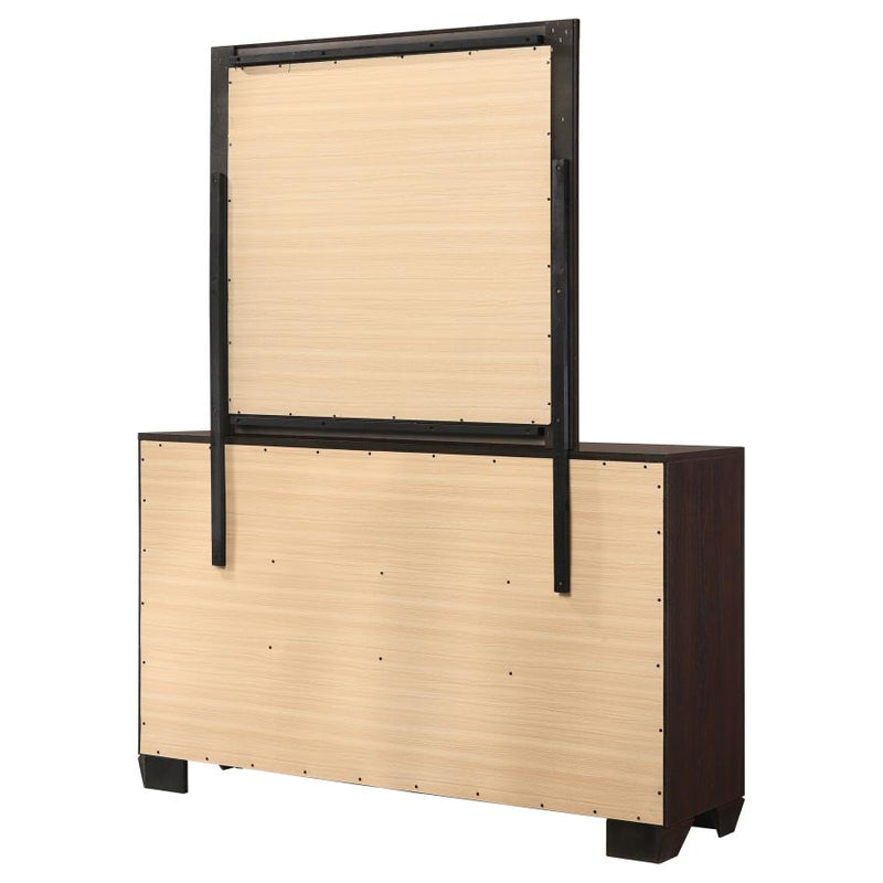 Kauffman 6-drawer Dresser with Mirror Dark Cocoa-zoom-