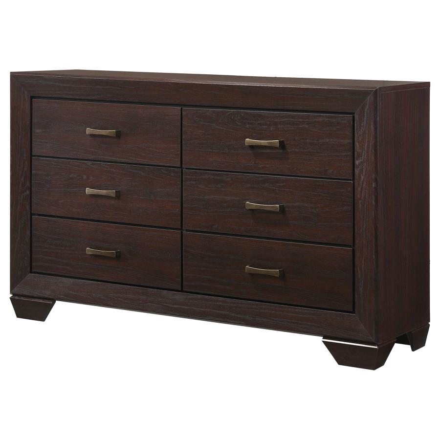 Kauffman 6-drawer Dresser Dark Cocoa-zoom-4
