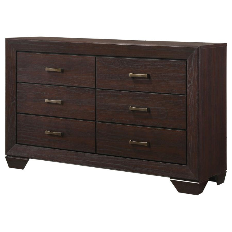 Kauffman 6-drawer Dresser Dark Cocoa-zoom-