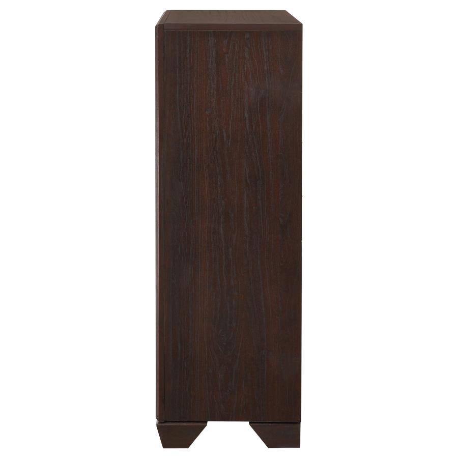 Kauffman 5-drawer Bedroom Chest Dark Cocoa-5