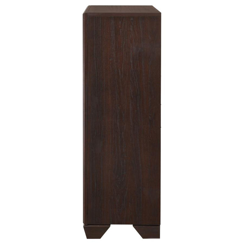 Kauffman 5-drawer Bedroom Chest Dark Cocoa-zoom-