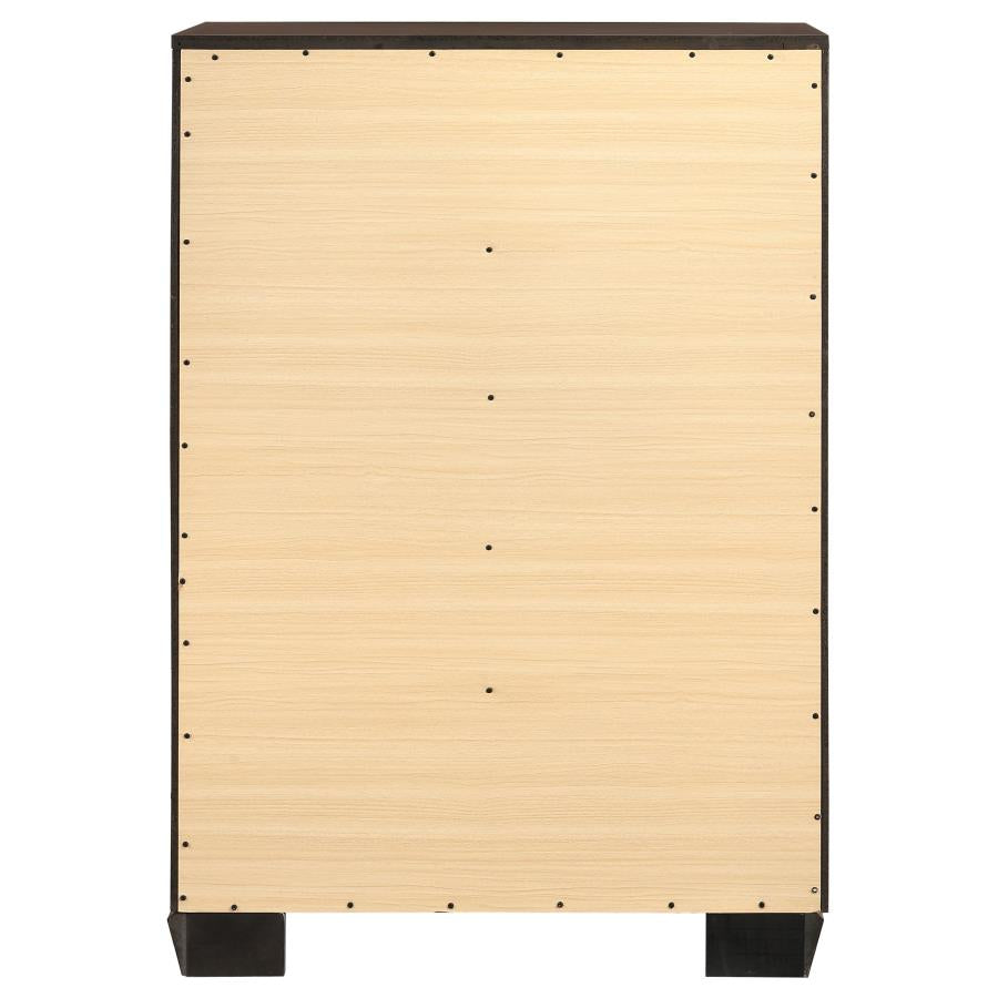 Kauffman 5-drawer Bedroom Chest Dark Cocoa-7