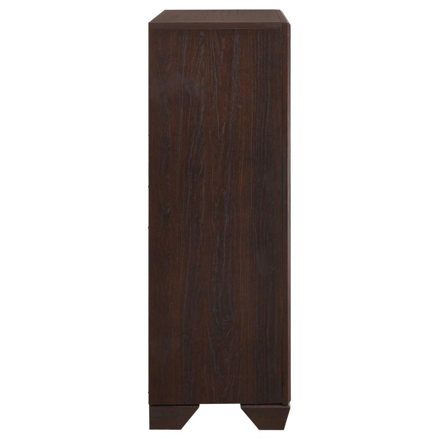 Kauffman 5-drawer Bedroom Chest Dark Cocoa-zoom-9