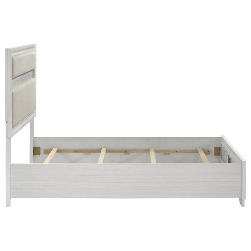 Miranda 54-inch Upholstered Full Panel Bed White-zoom-