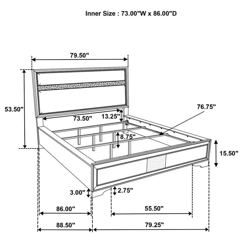 Miranda 4-piece California King Bedroom Set White-zoom-