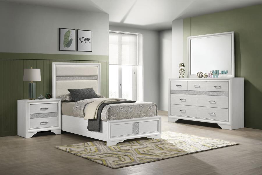 Miranda 4-piece Twin Bedroom Set White-zoom-1
