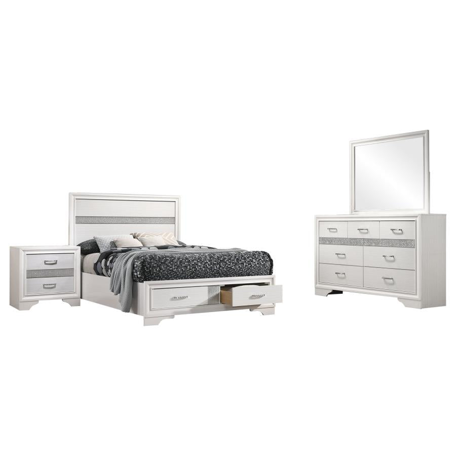 Miranda 4-piece Full Bedroom Set White-2