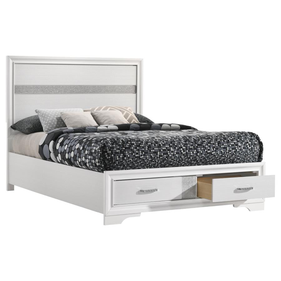 Miranda 51-inch Wood Full Storage Panel Bed White-zoom-3