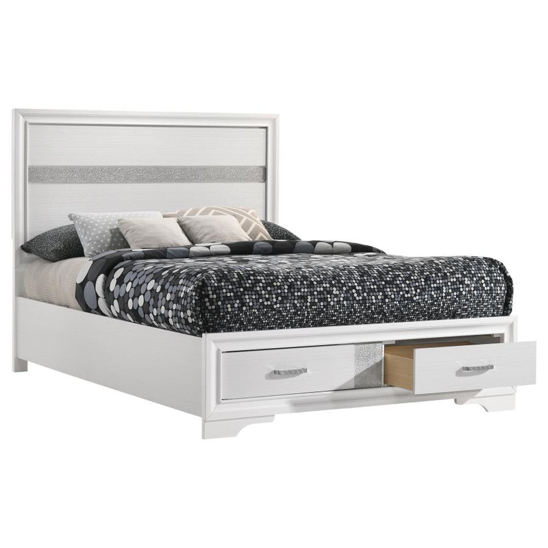 Miranda 51-inch Wood Full Storage Panel Bed White-zoom-