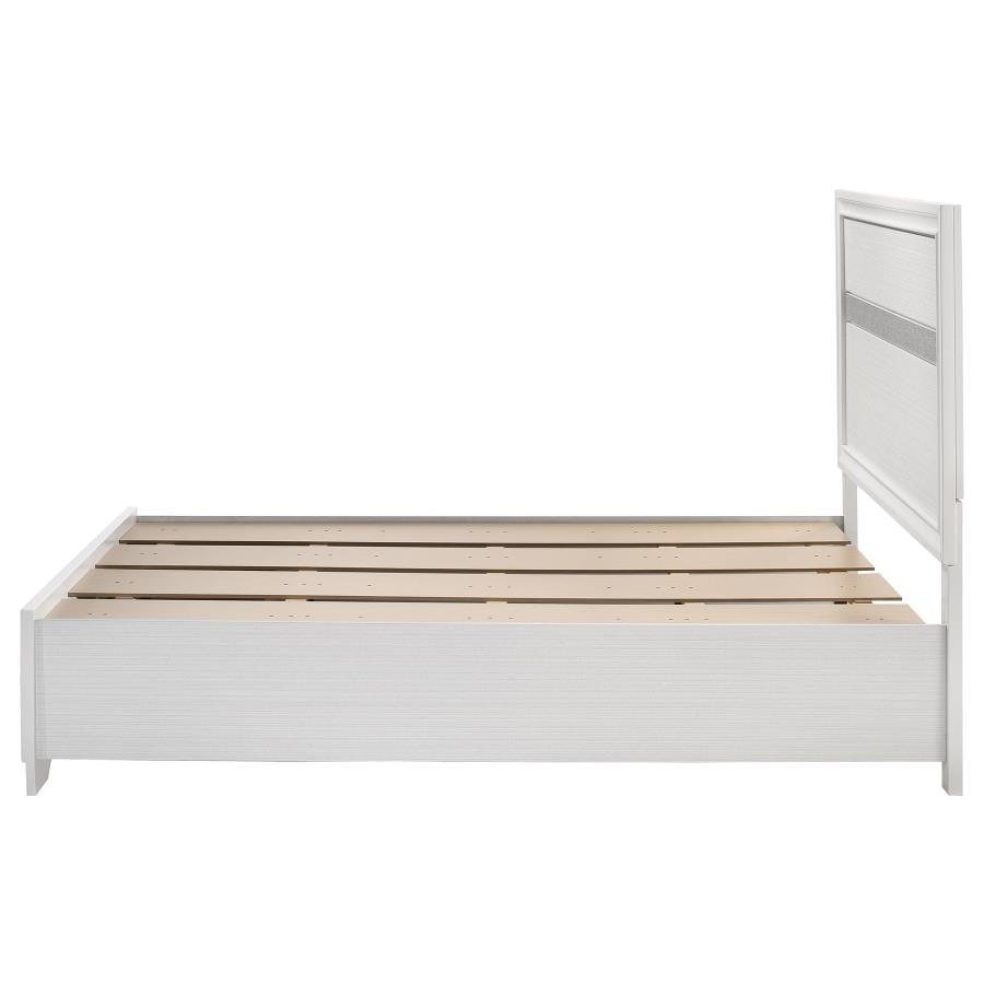 Miranda 51-inch Wood Full Storage Panel Bed White-5