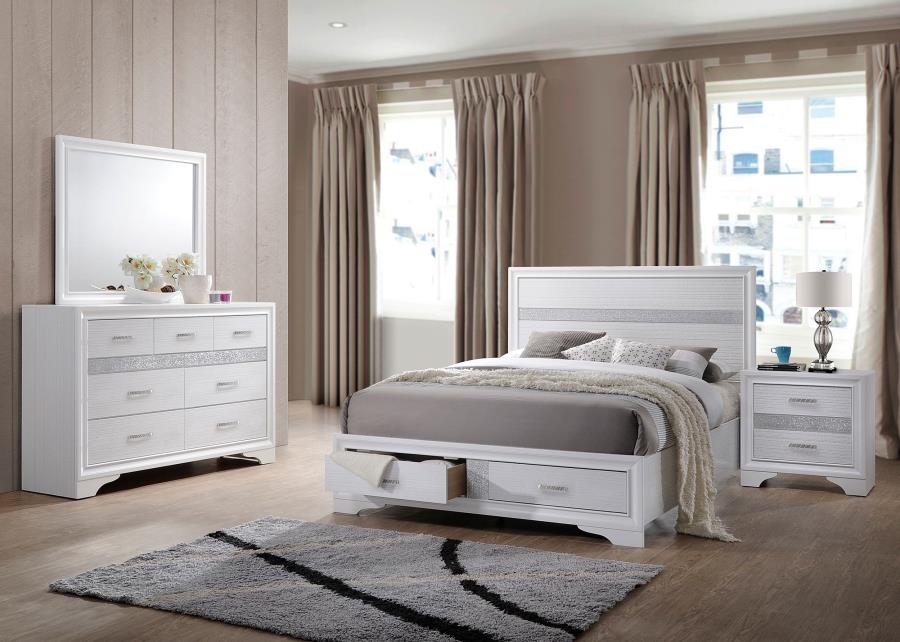 Miranda 4-piece Eastern King Bedroom Set White-1