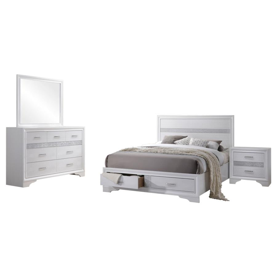 Miranda 4-piece California King Bedroom Set White-zoom-2