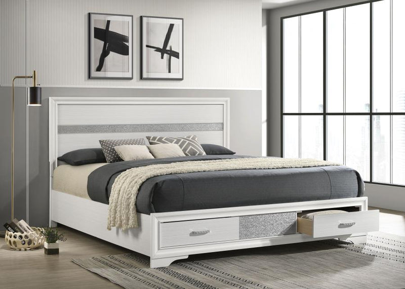 Miranda 51-inch Wood California King Storage Panel Bed White-zoom-