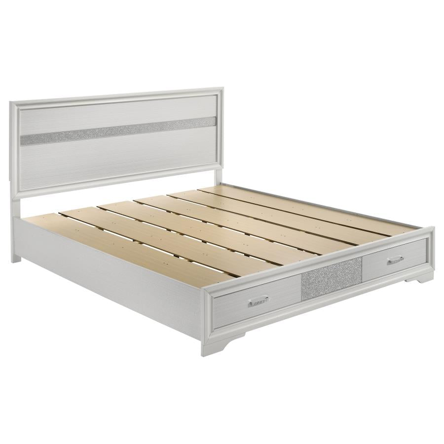 Miranda 51-inch Wood California King Storage Panel Bed White-zoom-1