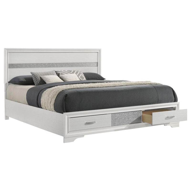 Miranda 51-inch Wood California King Storage Panel Bed White-zoom-
